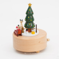 mini caja de música hecha a mano de la manivela de la Navidad